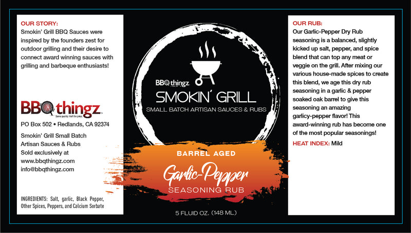 Aged Garlic-Pepper Dry Rub | BBQthingz.com - Artisan Sauces & Rubs