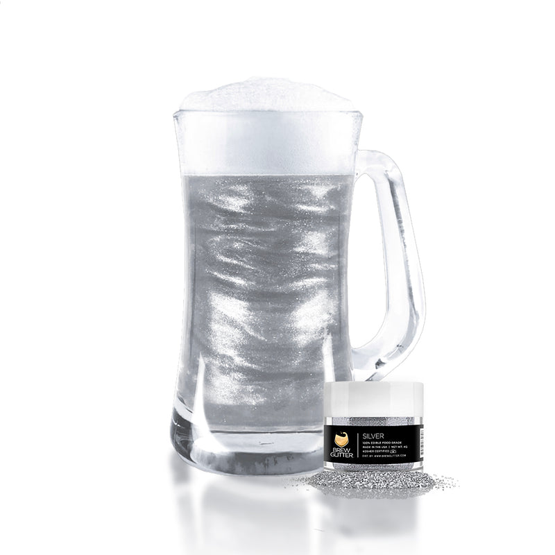 Silver Brew Glitter | Food Grade Beverage Glitter