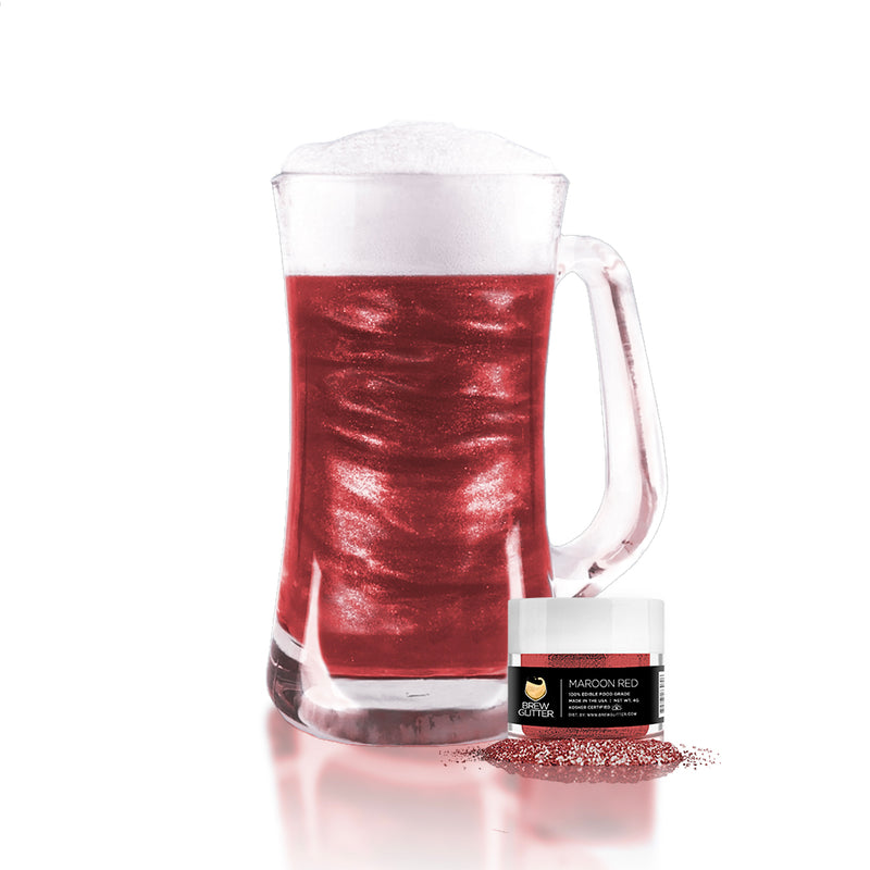 Maroon Red Brew Glitter | Food Grade Beverage Glitter