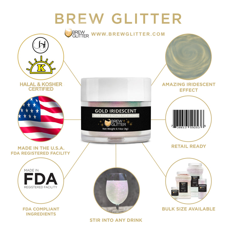 Halloween Brew Glitter Scary-Descent Holographic Edible Glitter Combo Pack Collection (4 PC Set)