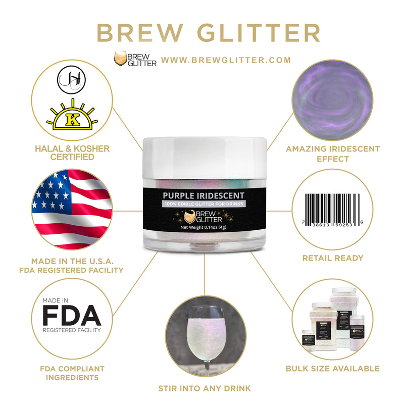 Halloween Brew Glitter Scary-Descent Holographic Edible Glitter Combo Pack Collection (4 PC Set)