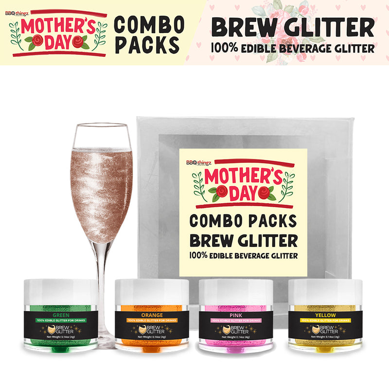 BREW GLITTER Black Edible Glitter For Drinks, Cocktails, Beer