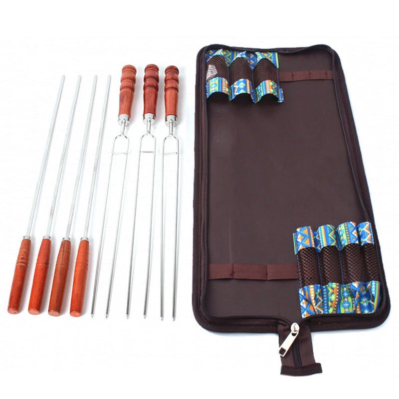 7 PC Set 19" Skewer Gift Set With Case