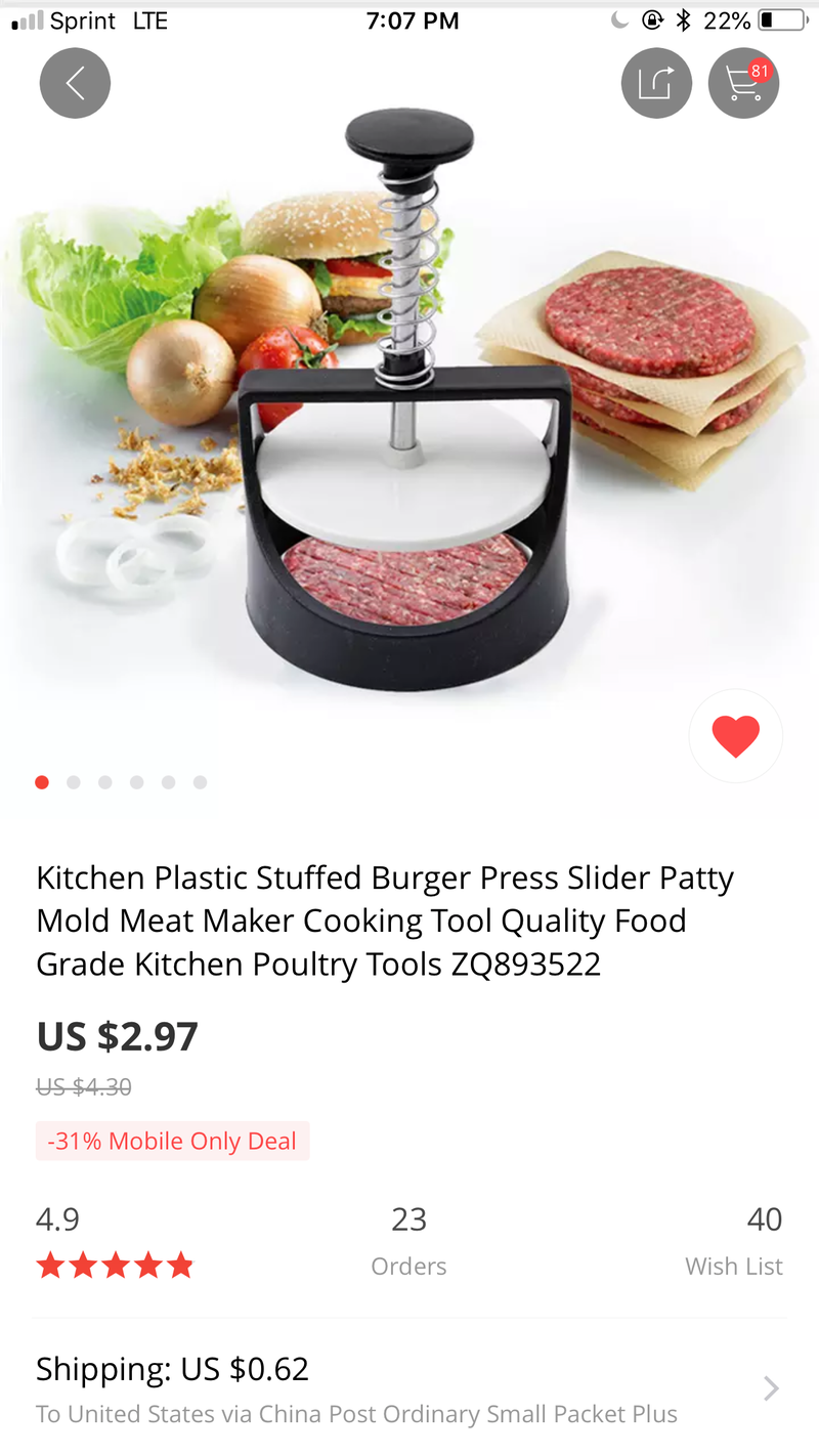 Burger & Meat Patty Press