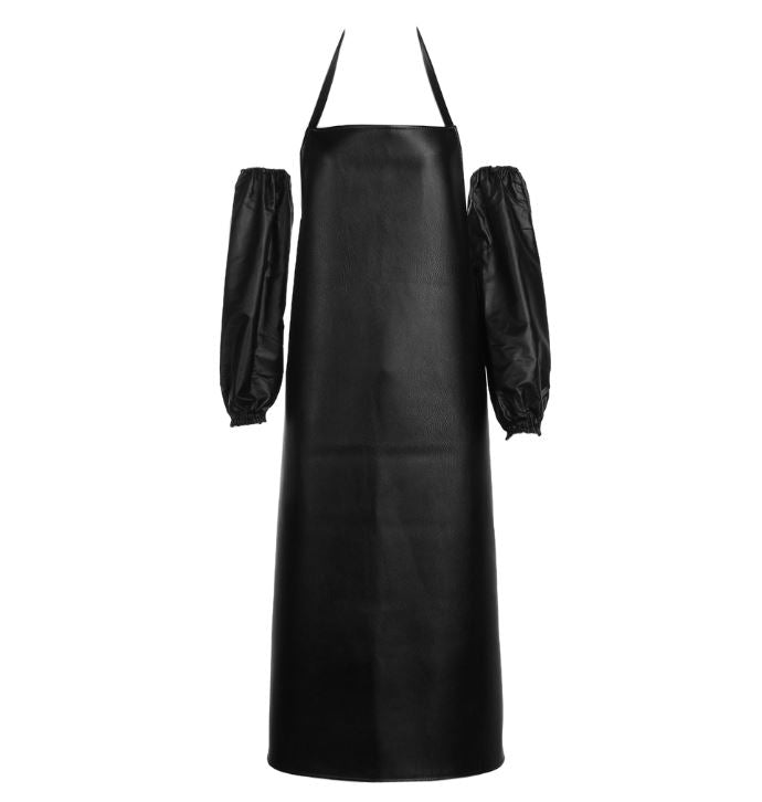 Heavy Duty Faux Leather Mens Grilling Apron and Arm Guards