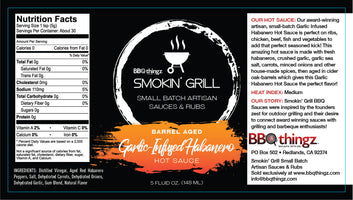 Garlic Infused Habanero Hot Sauce - BBQthingz.com | Artisan Hot Sauces