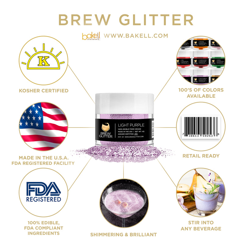 Light Purple Brew Glitter | Food Grade Beverage Glitter