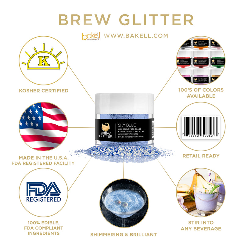 Sky Blue Brew Glitter | Food Grade Beverage Glitter