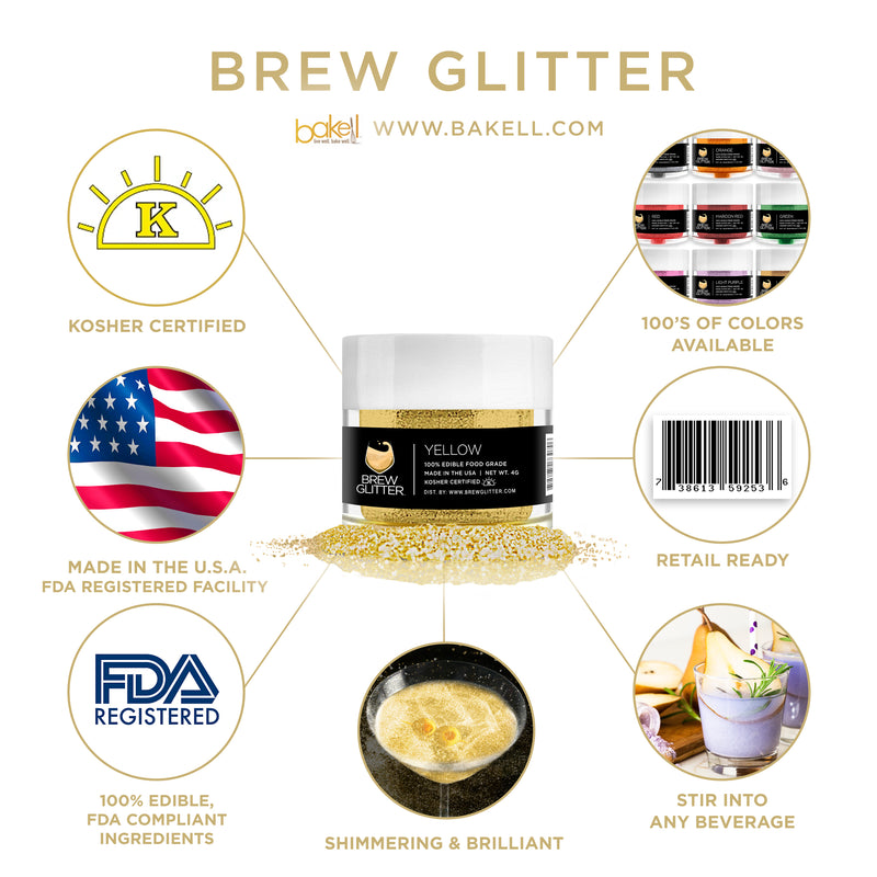 Yellow Brew Glitter | Food Grade Beverage Glitter