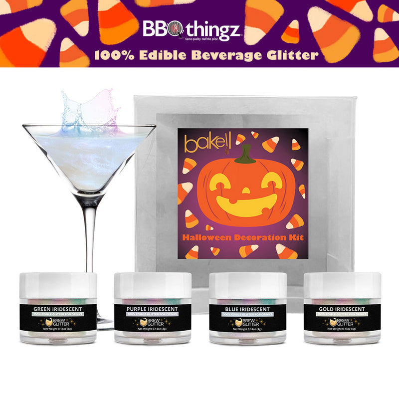 Halloween Brew Glitter Scary-Descent Holographic Edible Glitter Combo Pack Collection (4 PC Set)